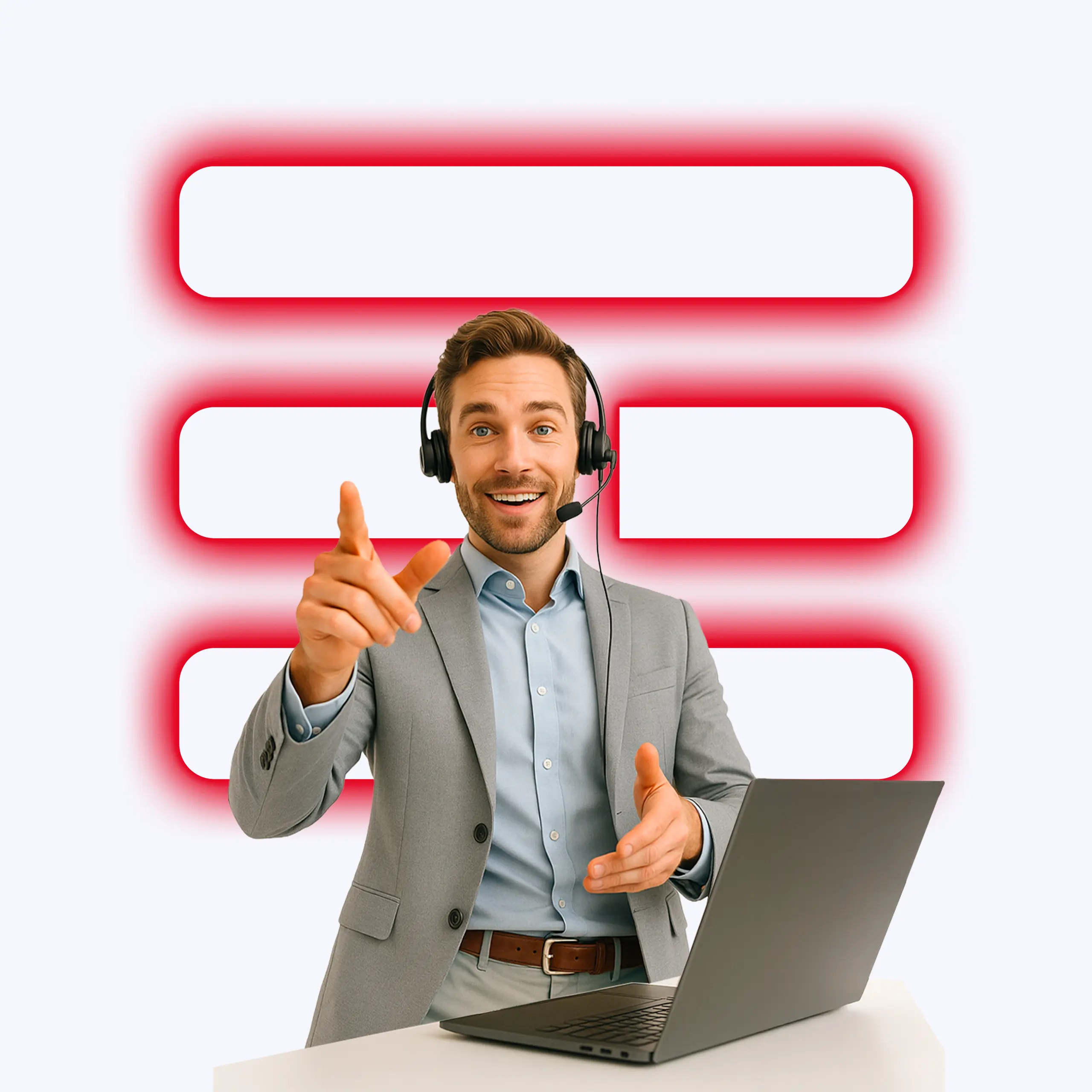 Uomo con PC che mostra protezione digitale TIM per dispositivi aziendali