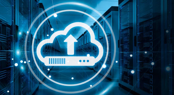 Icona a forma di nuvola a rappresentare il cloud storage e archiviazione dei dati aziendali nei data center italiani di TIM con la soluzione Data Space Easy