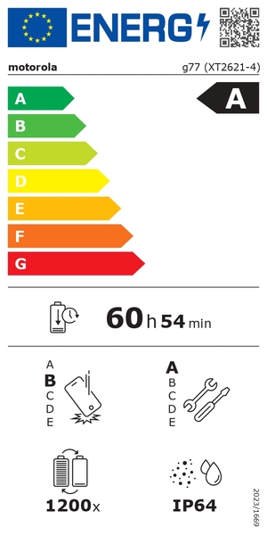 Scheda energetica del prodotto
